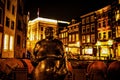 UTRECHT, NETHERLANDS - OCTOBER 18: Night city streets. Utrecht - Netherlands