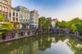 31-05-2020 Utrecht, the Netherlands - Traditional dutch houses, streets and bridges during dusk