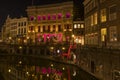 Utrecht at Night Winkel van Sinkel Royalty Free Stock Photo