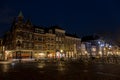 Utrecht Oudegracht canal at night with illuminated canal houses