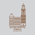 utrecht. Vector illustration decorative design Royalty Free Stock Photo