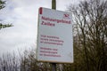 Utrecht Zuilen nature park sign Royalty Free Stock Photo