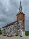 the church in  Utsjoki, Lappland,Finland Royalty Free Stock Photo