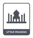 uttar pradesh icon in trendy design style. uttar pradesh icon isolated on white background. uttar pradesh vector icon simple and