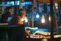 Uttara,Dhaka, Bangladesh - July 26,2019 : an old man selling fish at local fish market in Uttara, Dhaka, Bangladesh