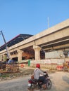 Uttara,Dhaka,Bangladesh:12/1/2021 - The Metro rail project in Bangladesh. The starting station of Dhaka metro railway project is