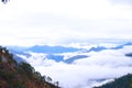 Uttarakhand hills is covered by cloud