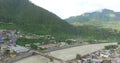 Uttarakhand Village in Uttarkashi, India surrounded by forest and mountains.