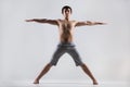 Utthita Tadasana yoga pose Royalty Free Stock Photo