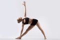 Utthita Trikonasana pose Royalty Free Stock Photo