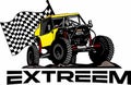 UTV offroading social club logo design vector