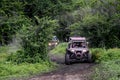 Utv vehicle rzr running in the rally called the cafe route