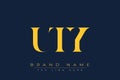 UTY abstract letter logo design Royalty Free Stock Photo