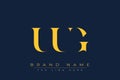 UUG abstract letter logo design Royalty Free Stock Photo