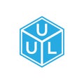 UUL letter logo design on black background. UUL creative initials letter logo concept. UUL letter design Royalty Free Stock Photo