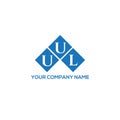 UUL letter logo design on white background. UUL creative initials letter logo concept. UUL letter design Royalty Free Stock Photo