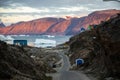 Uummannaq graveyard, North Greenland. Royalty Free Stock Photo