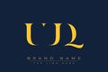 UUQ abstract letter logo design Royalty Free Stock Photo