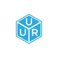 UUR letter logo design on black background. UUR creative initials letter logo concept. UUR letter design Royalty Free Stock Photo