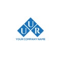 UUR letter logo design on white background. UUR creative initials letter logo concept. UUR letter design Royalty Free Stock Photo