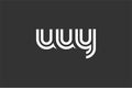 UUY Creative Unique Modern Letter Logo Design. Elegant Monogram Logo Design with Decorative Elements and Typography Royalty Free Stock Photo