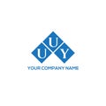 UUY letter logo design on white background. UUY creative initials letter logo concept. UUY letter design Royalty Free Stock Photo