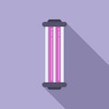 UV lamp device icon flat vector. Air rays