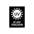 UV light sterilization. Vector icon