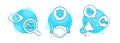 Uv protection, Gears and Bacteria icons set. Friends chat sign. Skin cream, Work process, Antibacterial. Love. Vector Royalty Free Stock Photo