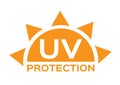 Uv protection logo and icon , 6 uv sets