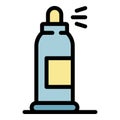 Uv protection spray icon color outline vector