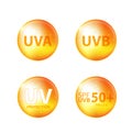 UV protection or ultraviolet sunblock icon. Vector illustration design Royalty Free Stock Photo