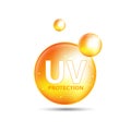 UV protection or ultraviolet sunblock icon. Vector illustration design Royalty Free Stock Photo