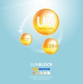 UV protection or ultraviolet sunblock icon. Vector illustration design Royalty Free Stock Photo