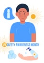 UV Safety Awareness Month concept vector. Healthcare, medical event