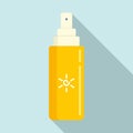 Uv tube spray icon, flat style