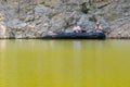 Detail of meanders at rocky river Uvac gorge