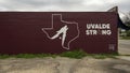 Uvalde Strong mural on the outside wall of a business in the City of Uvalde, Texas. Royalty Free Stock Photo