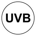 UVB sun protection cosmetics icon, UVB sun protection cosmetics symbol, vector illustration.