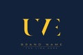 UVE abstract letter logo design Royalty Free Stock Photo