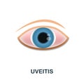 Uveitis icon. 3d illustration from deseases collection. Creative Uveitis 3d icon for web design, templates, infographics