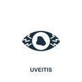 Uveitis icon. Monochrome simple Deseases icon for templates, web design and infographics