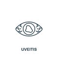 Uveitis icon. Monochrome simple Deseases icon for templates, web design and infographics