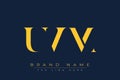 UVM abstract letter logo design Royalty Free Stock Photo