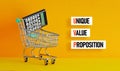 UVP Unique Value Proposition is shown using the text Royalty Free Stock Photo
