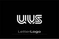 UVS Creative Unique Modern Letter Logo Design. Elegant Monogram Logo Design with Decorative Elements and Typography Royalty Free Stock Photo