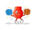 Uvula cheerleader cartoon. cartoon mascot vector Royalty Free Stock Photo