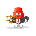 Uvula lawyer cartoon. cartoon mascot vector