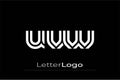 UVW Creative Unique Modern Letter Logo Design. Elegant Monogram Logo Design with Decorative Elements and Typography Royalty Free Stock Photo