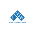 UVW letter logo design on white background. UVW creative initials letter logo concept. UVW letter design Royalty Free Stock Photo